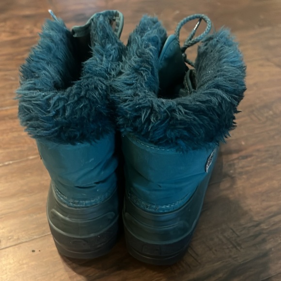 Sorel Fur Trim Lined Winter Snow Boots Green Women’s 7 EUC - Picture 4 of 5